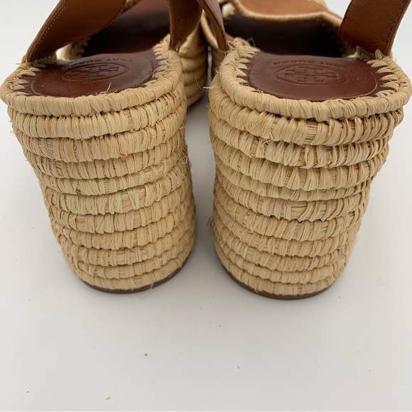 Tory Burch Adrianne Suede Sandals Espadrille Women Sz 10 Platform Tan Brown Boho - Picture 6 of 11